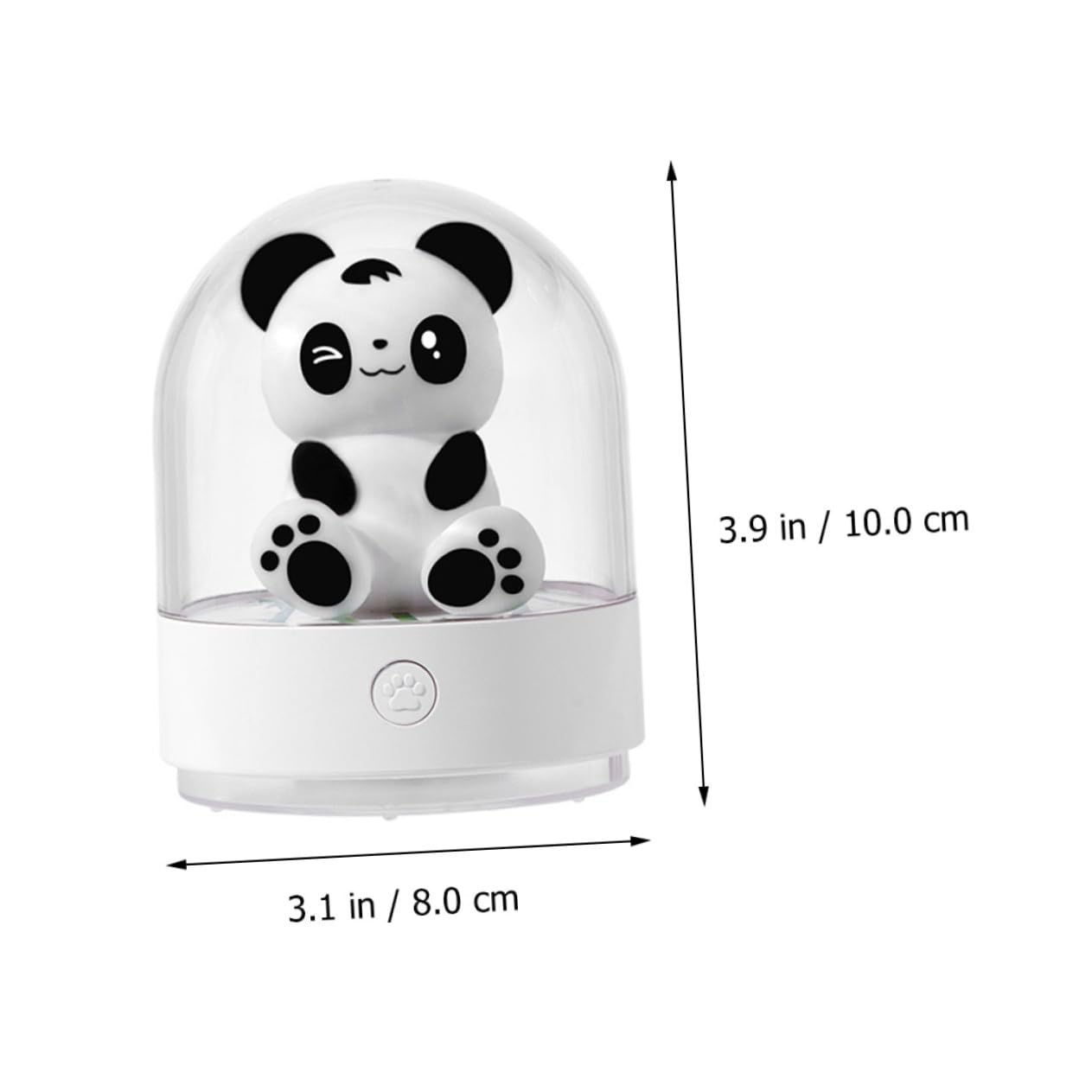 2 Piezas Lámpara Nocturna Infantil USB con Aroma Diseño Panda Luz LED Recargable para Dormitorio y Habitación