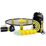 Spikeball Road To Victory Kit - As Seen on Shark Tank TV - 2 Glow In The Dark Balls To Allow For Night Play - 13 Spikeball Balls Total, Drawstring Bag, Spikeball Hat, And Rule Book