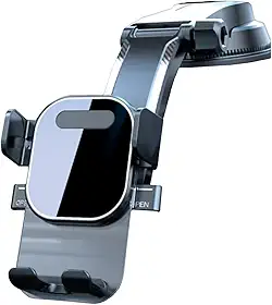 Suporte Veicular para Celular e GPS – Ventosa Forte com Trava Automática e Fixação Estável no Painel ou Para-brisa