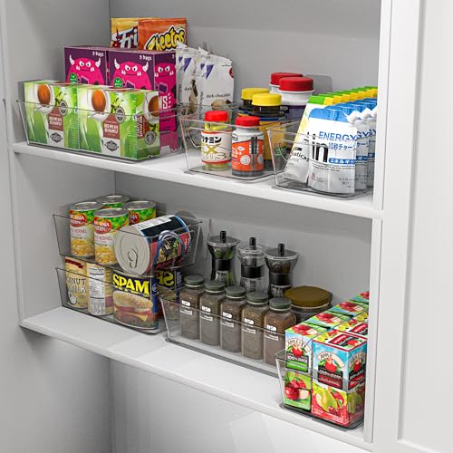 Simple Houseware Clear Storage Bins Organizer for Freezer / Fridge / Pantry, 12'' x 6.2'' x 3.4'', 4 Packs by Simple Houseware - Image 4