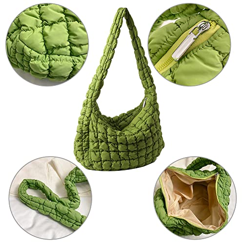Yfgbcx Quilted Tote Bag For Women Puffer Bag Quilted Bag Lightweight Puffy Tote Bag Quilted Padding Shoulder Bag Padded Hobo Crossbody Bag Zip Closure #TOP3