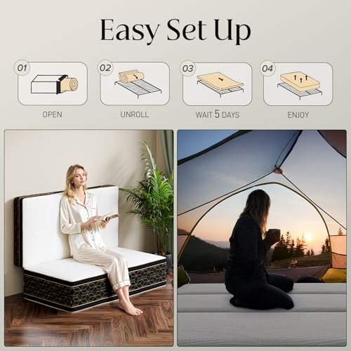 Image of GEMBED Tri Folding Mattress Twin Size - 6Inch Foldable Floor Sofa Bed
