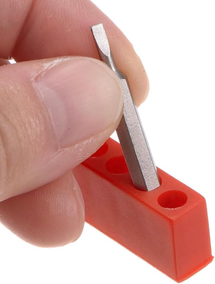 TOP-MAX 6 Pcs Hex Shank Screwdriver Bit Holder Organizer, PVC Storage Strips with 10 Holes for 4mm Bits, Essential Tool Rack for Mechanics, Electricians and DIY