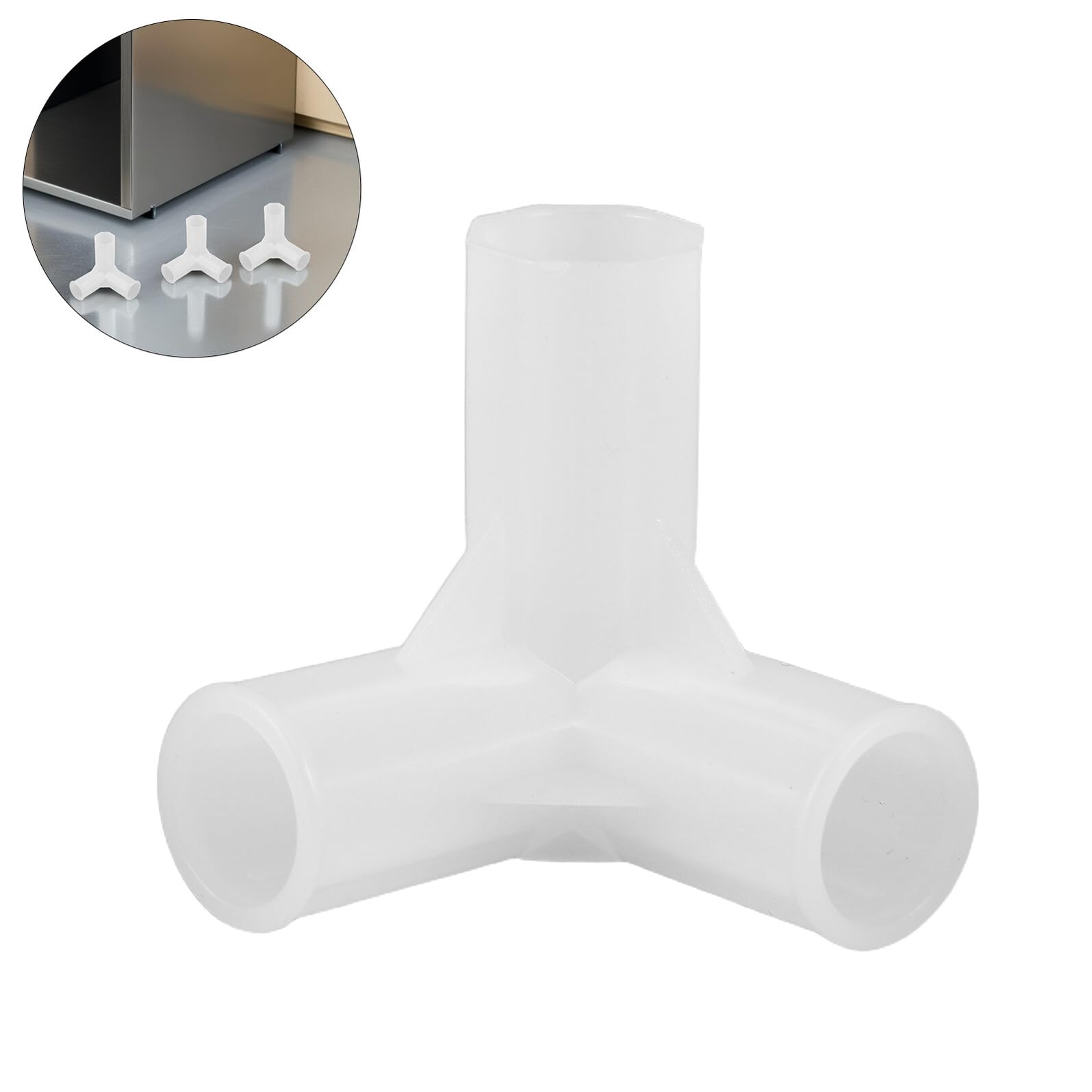 Connettore Compatibile in Plastica a 3 Vie 10 Pezzi Bianco per Aste Armadio e Organizer Scarpe per Guardaroba e Aree di Stoccaggio Domestiche