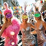 Mardi Gras Masks Bulk 24pcs/12pcs Masquerade Mask with Band Mardi Gras Mask for Men Women Mardi Gras Decor Cosplay - Image 4