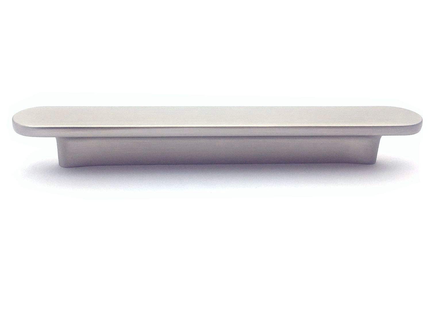 Poignée bouton tiroir 128mm entraxe acier brossé nickelé pour commode armoire