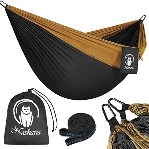 Nasharia Camping Hängematte Outdoor, Hängematte 2 Personen 300KG...