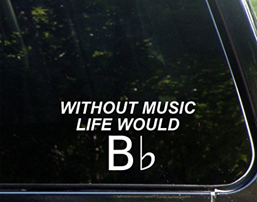 Vinyl Productions Without Music Life Would B Flat - 7-1/4" x 3-3/4"