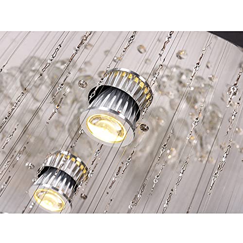 Plafonnier LED moderne en métal et cristal de style simple - 3