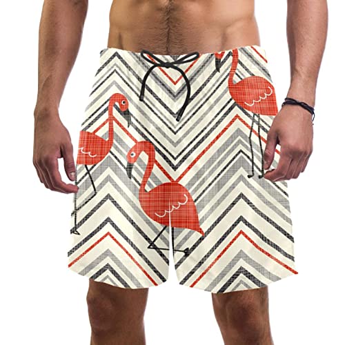 Maillots de bain shorts de plage homme flamant rouge Yuzheng
