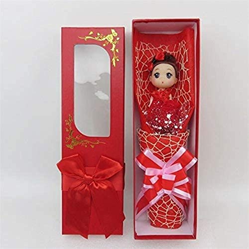 Preisvergleich Produktbild Hailun Die Prinzessin Lovely Baby Spielzeug Karikatur-Blumenstrauß-Geschenk-Kasten mit künstlichen Blumen kreative Geschenke for Staffelung / Geburtstag / Valentine Red