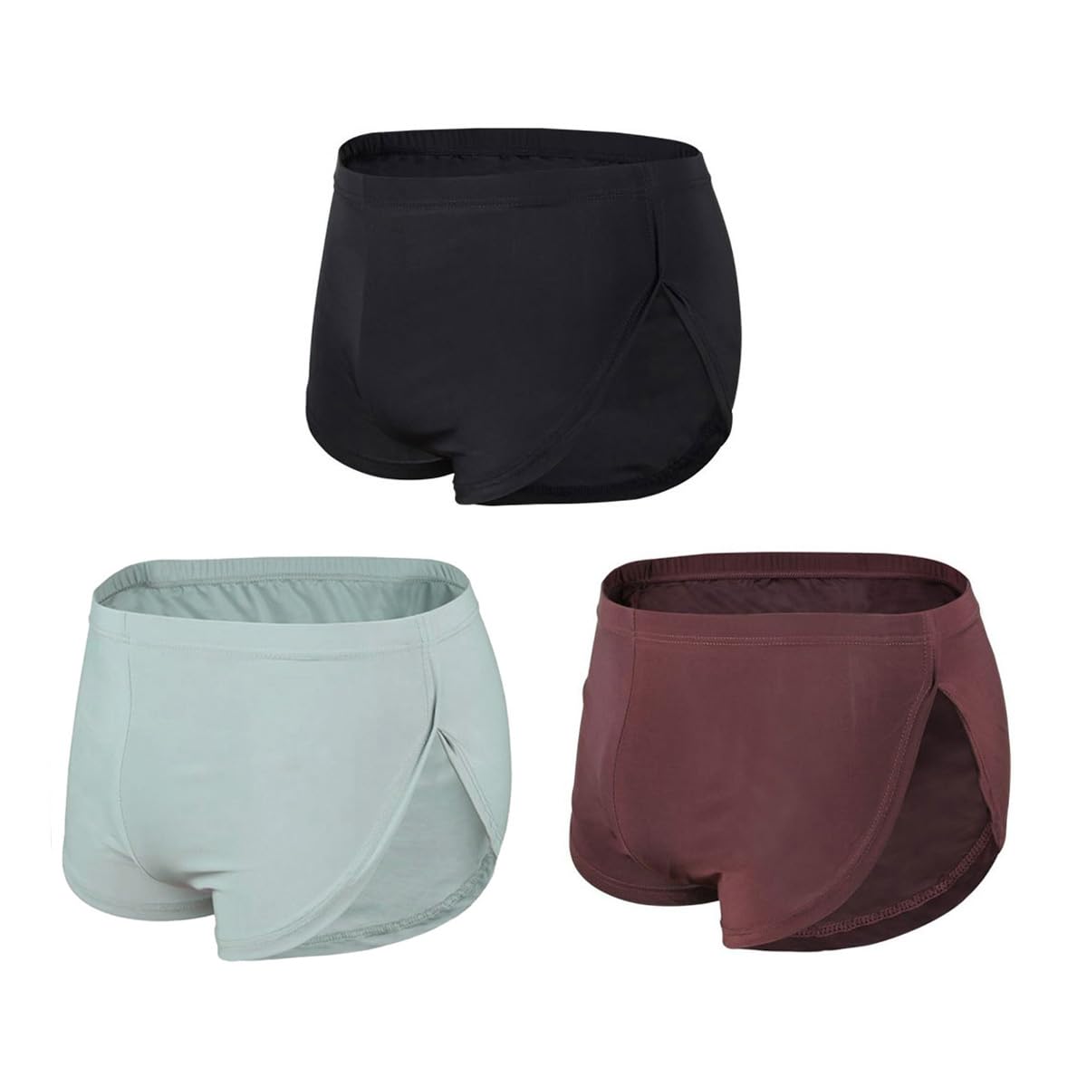 Amazon | 【MOMONGA】 3色 3枚セット サイドスリット トランクス