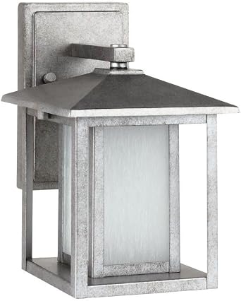 Generation Lighting 89029-57 Lighting Hunnington-60W One Light Outdoor Wall Lantern in Contemporary Style-7 Inch Wide by 11 Inch high Weathe, 1-Light, cETL Listed, Safety Rated for Wet Locations