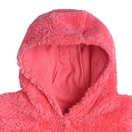 Image of miniklub Baby Hooded Sleeveless Knitted Cotton Shrug (Coral Color)