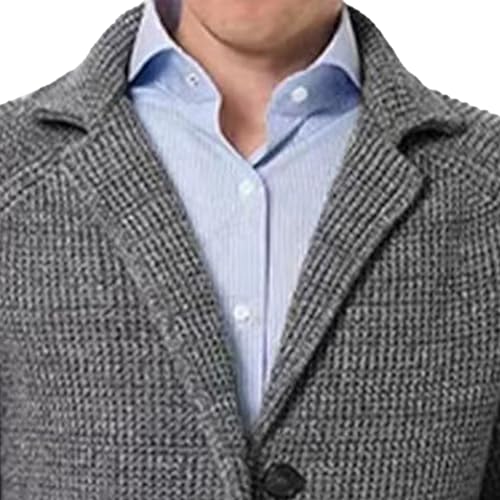 Men's Suit Casual Knitted Jacket Button Lightweight Men Knit Coat Slim Fit Knits Blazer Suit Jackets2