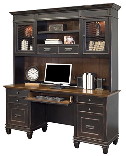 Martin Furniture Hartford Hutch, Brown - Fully Assembled - Thumbnail 3