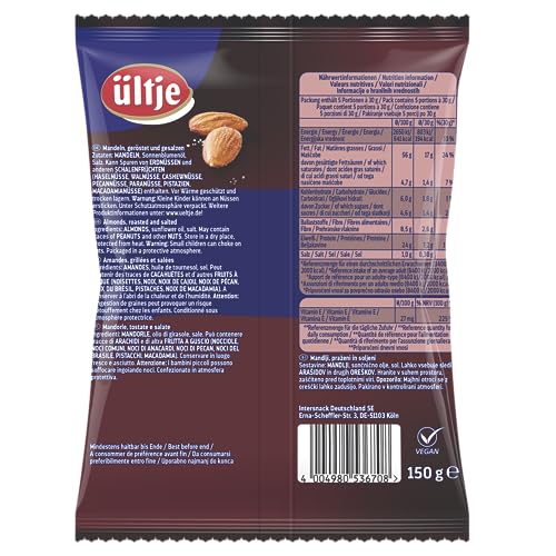 ültje Mandeln geröstet & gesalzen, 12er Pack (12 x 150 g)