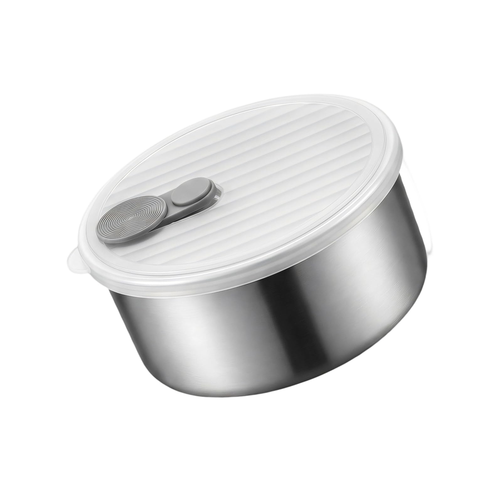 Round Stainless Steel Storage Container with Lid for Meal Prep, Refrigerator Food Storage and Packed Lunch Portions Round Food Container Stainless Steel Lunch Bowl Picnic Portion Leftover Bowl