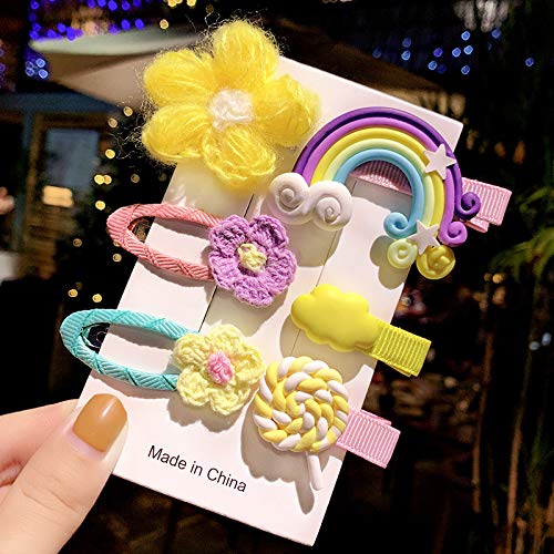 Preisvergleich Produktbild HaarnadelHaarnadel, Haarnadel Für Kleine Mädchen, Haarschmuck, Haarschmuck 1# gelbe Blume [6-teiliges Set]