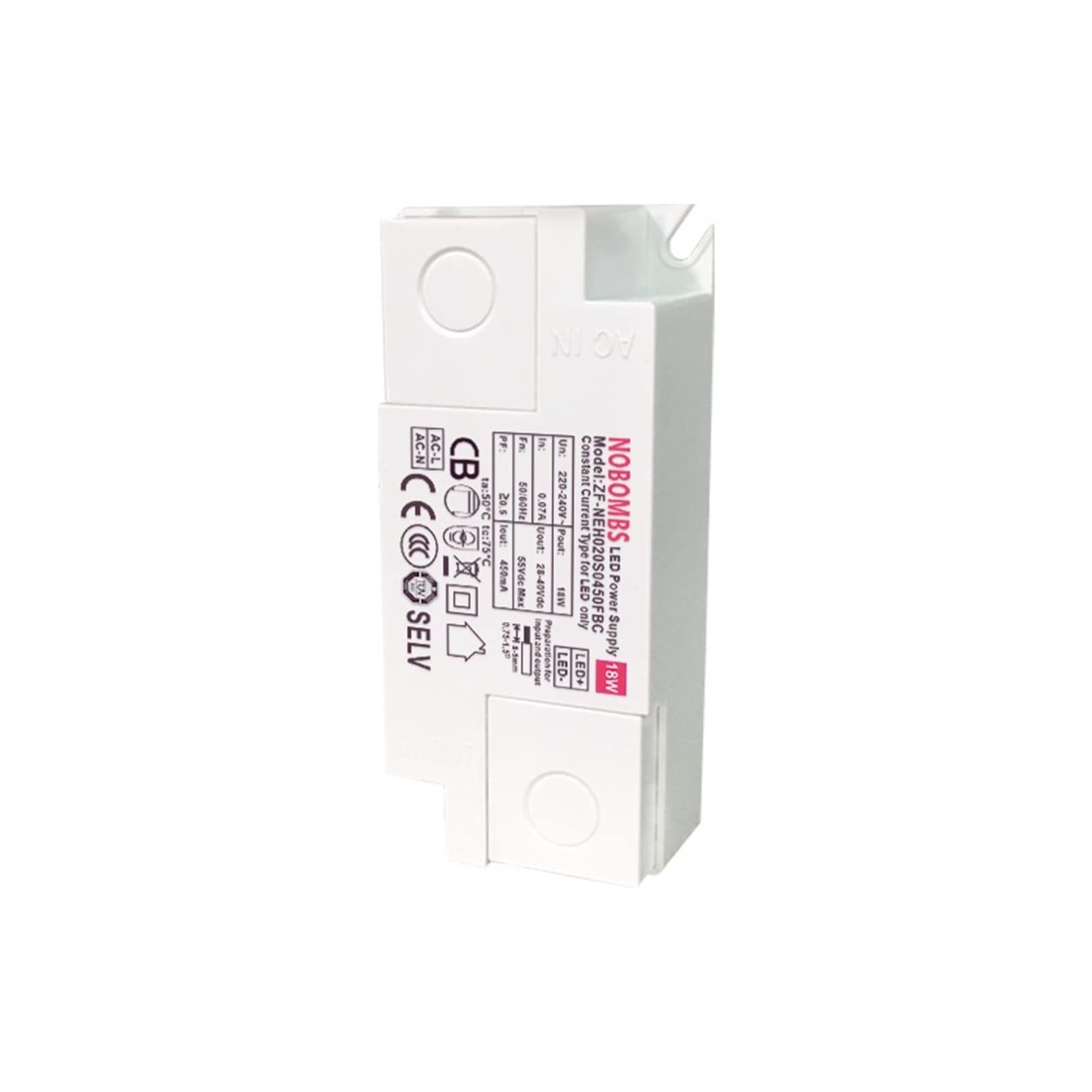Alimentation LED 18W sans scintillement pour spot de plafond et panneau downlight