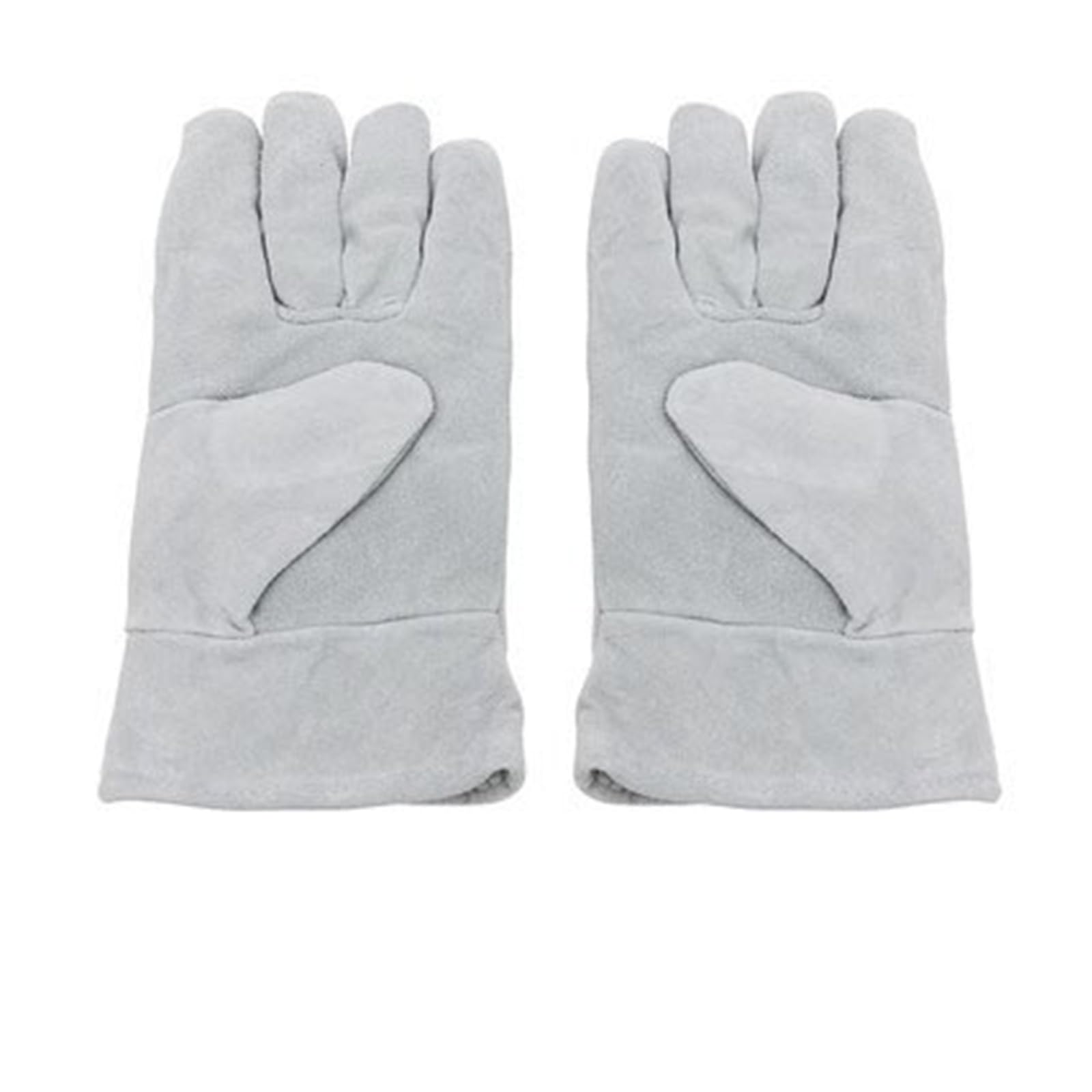 LNHHG Welding Clothes, Welding Glove Multifunctional Works Gloves Heat Resistant Protective Thick Wear Soft Cowhide(Short Double Layer)