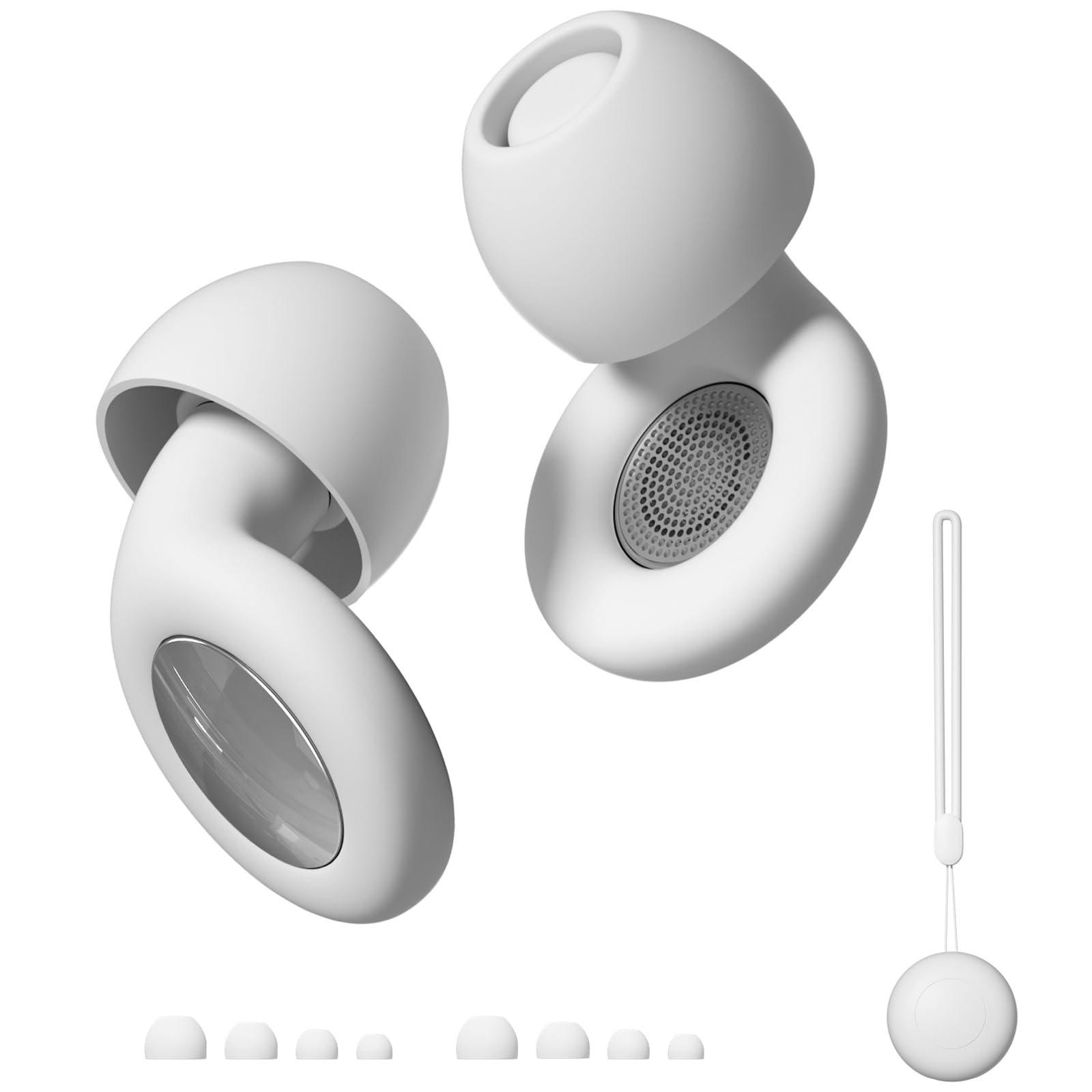 Tapones para los oídos para dormir con cancelación de ruido, perfectos tapones de silicona reutilizables de 30 dB para reducción de ruido, protección auditiva para enfoque, estudio, trabajo, sueño, 4