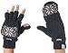 Alkii 3M Thinsulate Thermal Insulation Fingerless Texting Gloves with Mitten Cover - Grey