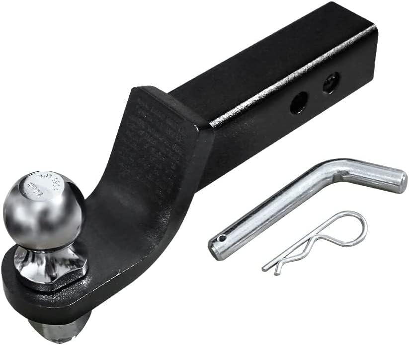 Adjustable Trailer Hitch, Trailer Hitch 2 Inch Towbar Tongue Ball Mount with Towball and Hitch Pin RV Parts Car Camper Accessories Caravan Components Heavy Duty and Sturdy(with 50mm Ball)