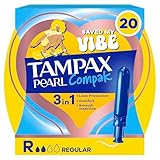 Tampax Tampones Compak Pearl, normales con aplicador, paquete de 1 (16 tampones), protección contra fugas y discreción (el embalaje puede variar)