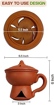 Village Decor Ceramic Incense Holders (Brown (Big))