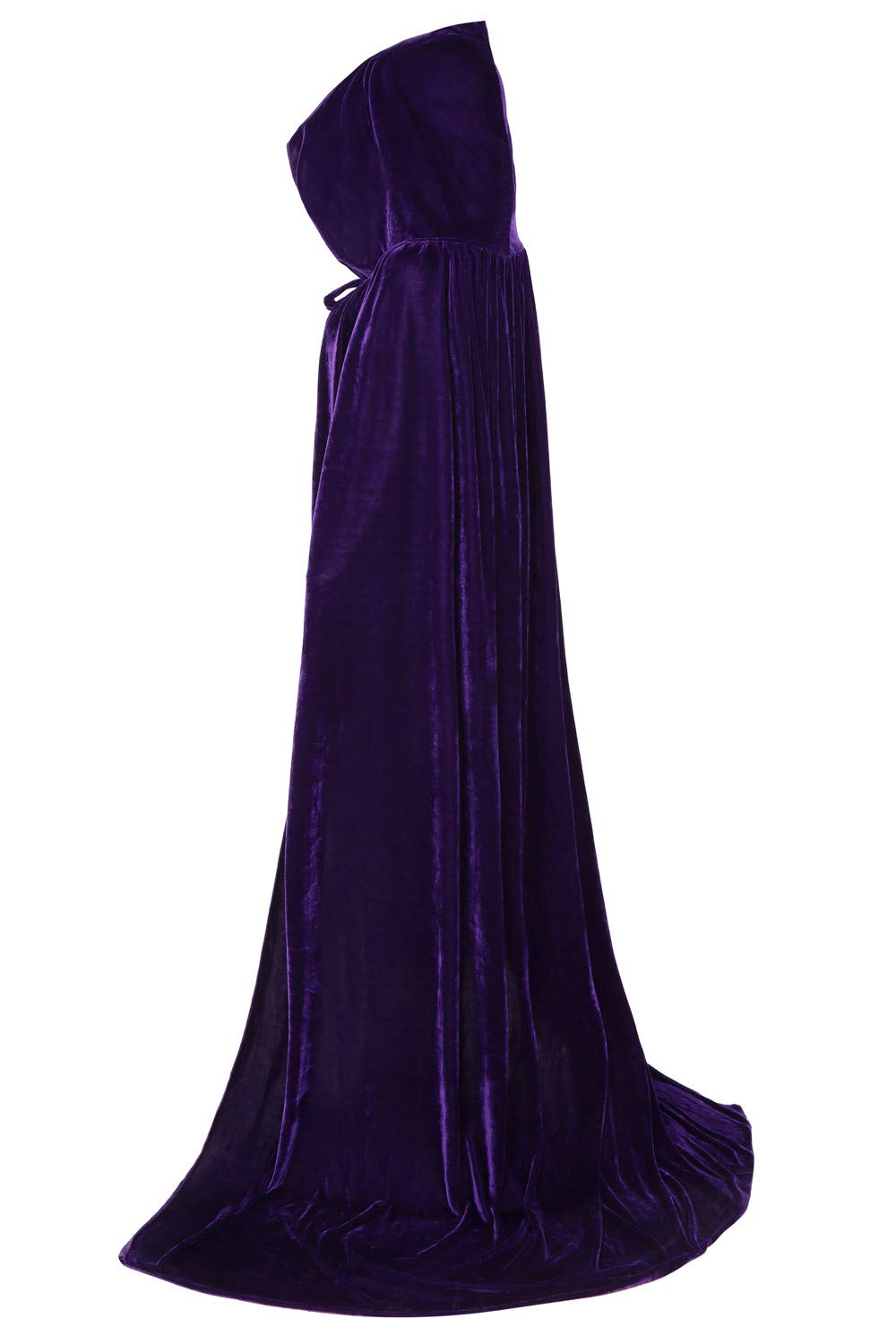 ALIZIWAY Deluxe Hooded Cape Cloak Thick Velvet with Hood for Adults Men Women Cosplay Halloween Christmas: XX-Large Purple