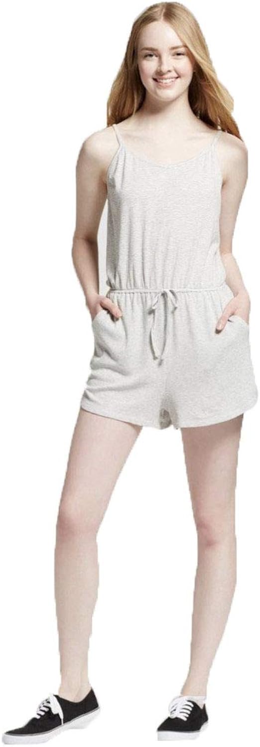 Striped Leisure Romper - (Gray 