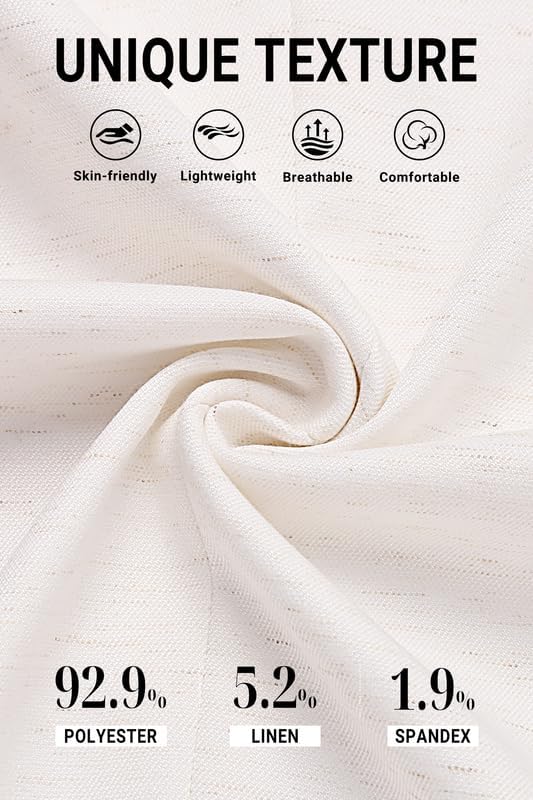 COOFANDY Men's Casual Blazer Sport Coats and Blazers Lightweight Two Botton Business Linen Blazer Suit Jacket - Image 5