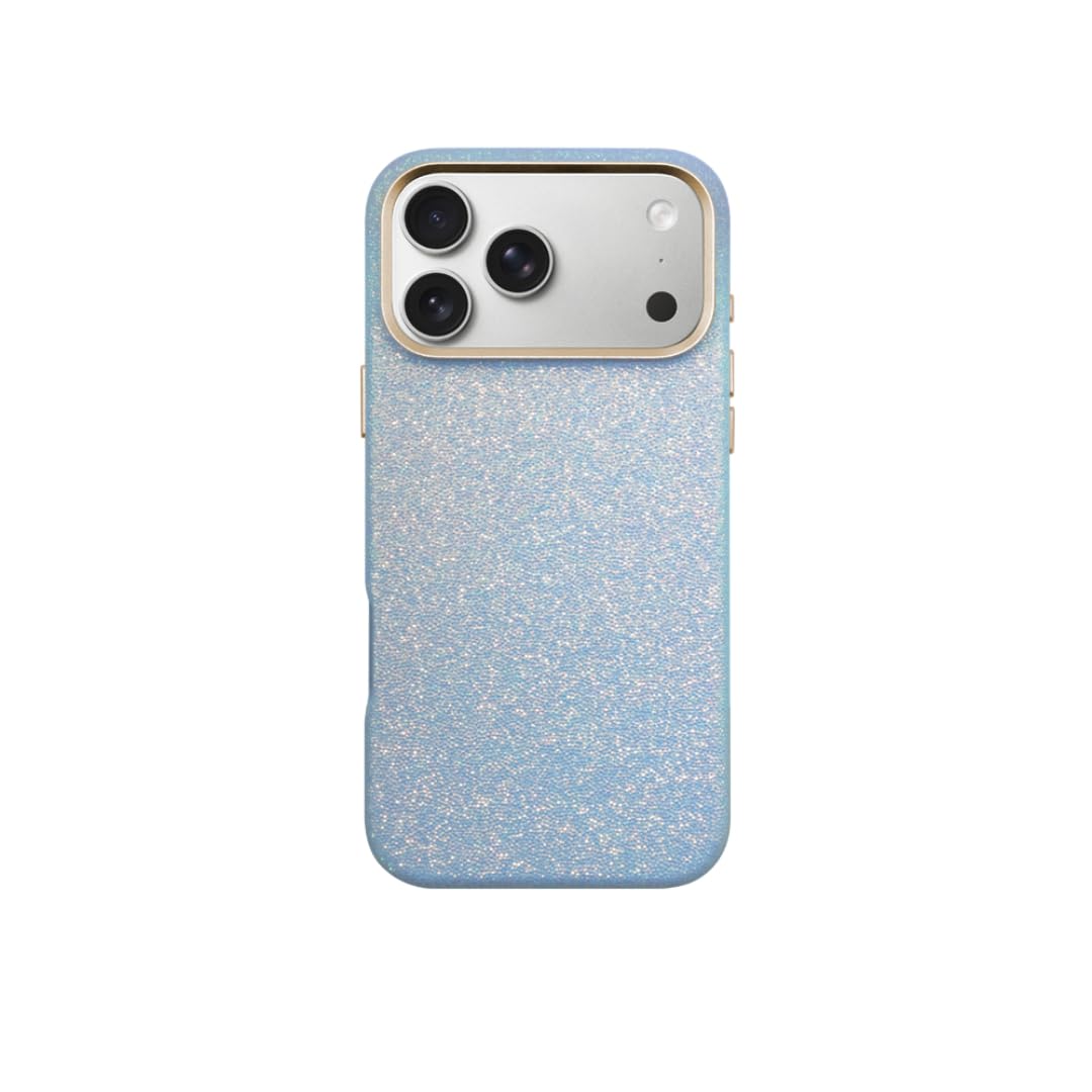 Do iPhone'a 17 Błyszczące, matowe, ochronne etui ze skóry PU, luksusowe (do iPhone'a 17/niebieskie)