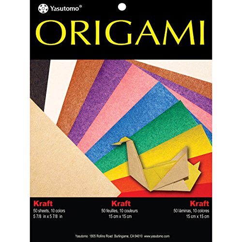 Yasutomo Origami Kraft Paper 10 Colors 50 Sheets #TOP14