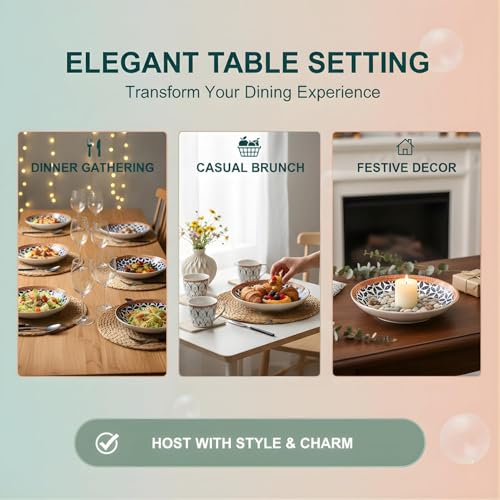 Image of Ceramic Dinner Plates Set of 2, 8 Inch Porcelain Salad Dessert Round Plates, Microwave, Oven and Dishwasher Safe, Kitchen Plates, Serving Dishes Plates (1 Plate Honeycomb 2 Bowl)