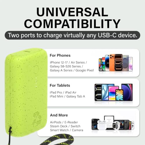 Image of Nimble Champ Portable Charger, 10000mAh Power Bank, 20W Dual USB-C Charging
