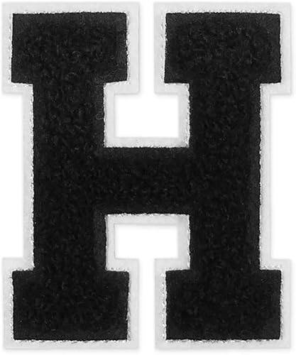 Miniatura 2 de Letter R TR-12154 - Parche termoadhesivo de puntada de chenilla de 2-12 pulgadas por PC, TR-12154 (negro)