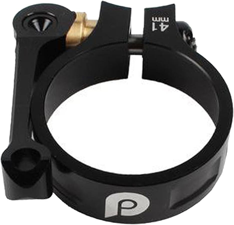 Aluminum Alloy 41mm Bike Seatpost Clamp for 33.9mm Seatpost - Weight Quick Release Collar for Mountain, Road, Folding Bikes - Black, 41mm
