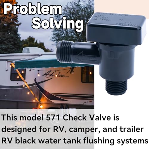 Image of RV Vacuum Breaker Check Valve Replacement for 571-VAC-CHK-A Breaker Camper RV Flush Backflow Preventer to on Black Tank System Prevent Leaking Improve Freshwater