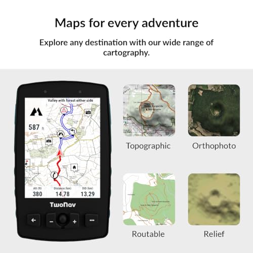 TwoNav Aventura 2 Plus (32 GB) + 1 zone of Great Britain Ordance & Survey Topo 1:50.000 map, handheld GPS with 3.7-inch wide screen, buttons and joystick for mountaineering, trekking or hiking - Image 3