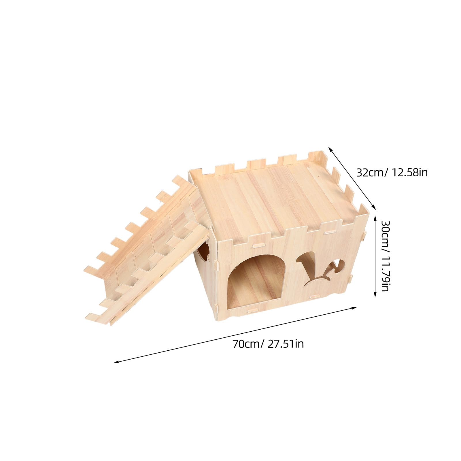 Gatuida Cachette pour Lapins : Cachette pour Lapins, Maison en Bois pour cochons d'Inde, Hamster, Souris, Rongeur, abri pour Petits Animaux, Facile à Assembler pour