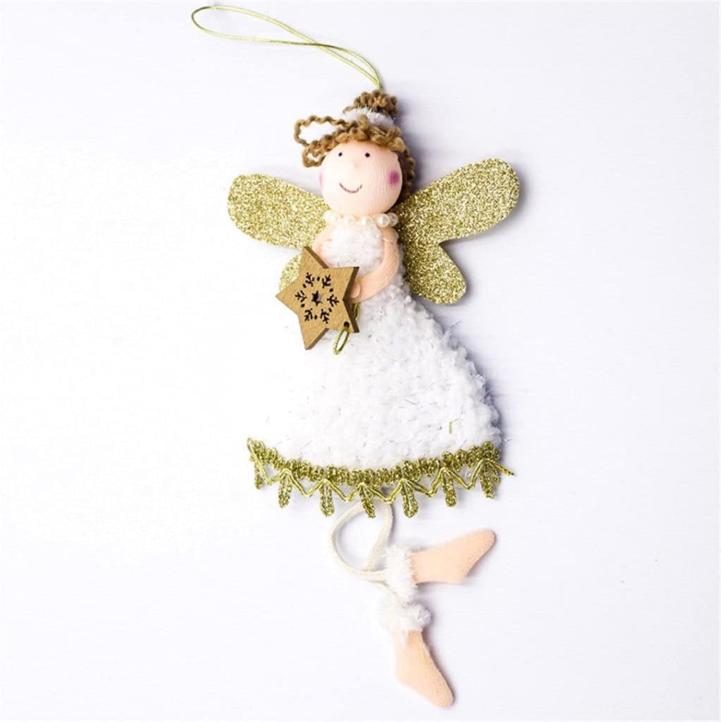 3Pcs Christmas Angels Ornaments Christmas Girl Doll Christmas Tree Decoration Pendant (Color : A Size