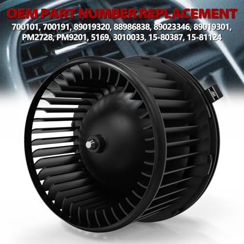 Image of 1PZ CS3-DVC 700191 AC Blower Motor with Fan Replacement for 2003 2004 2005 2006 Chevy Silverado 1500 2500 Suburban Avalanche GMC Sierra Yukon Escalade HVAC Heater Blower Motor
