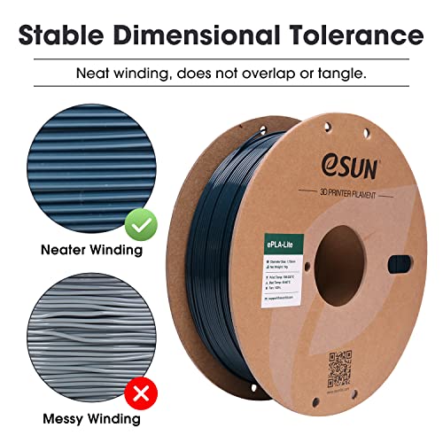 Image of eSUN PLA Filament 1.75mm, High Toughness 3D Printer Filament Upgraded PLA Filament, Dimensional Accuracy + /- 0.03mm, 1KG Cardboard Spool (2.2 LBS) 3D Printing Filament for 3D Printers, Green