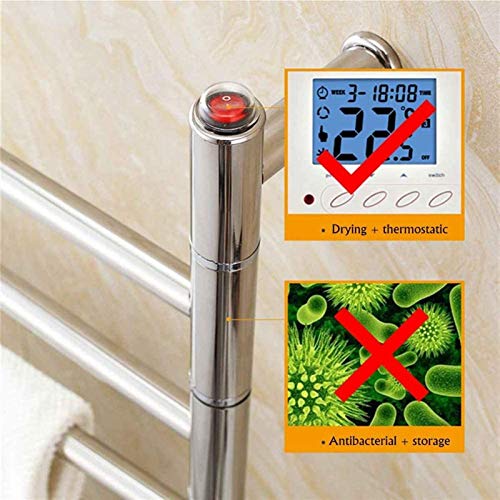 Toallero de pared con calefacción en acero inoxidable elegante y duradero 4