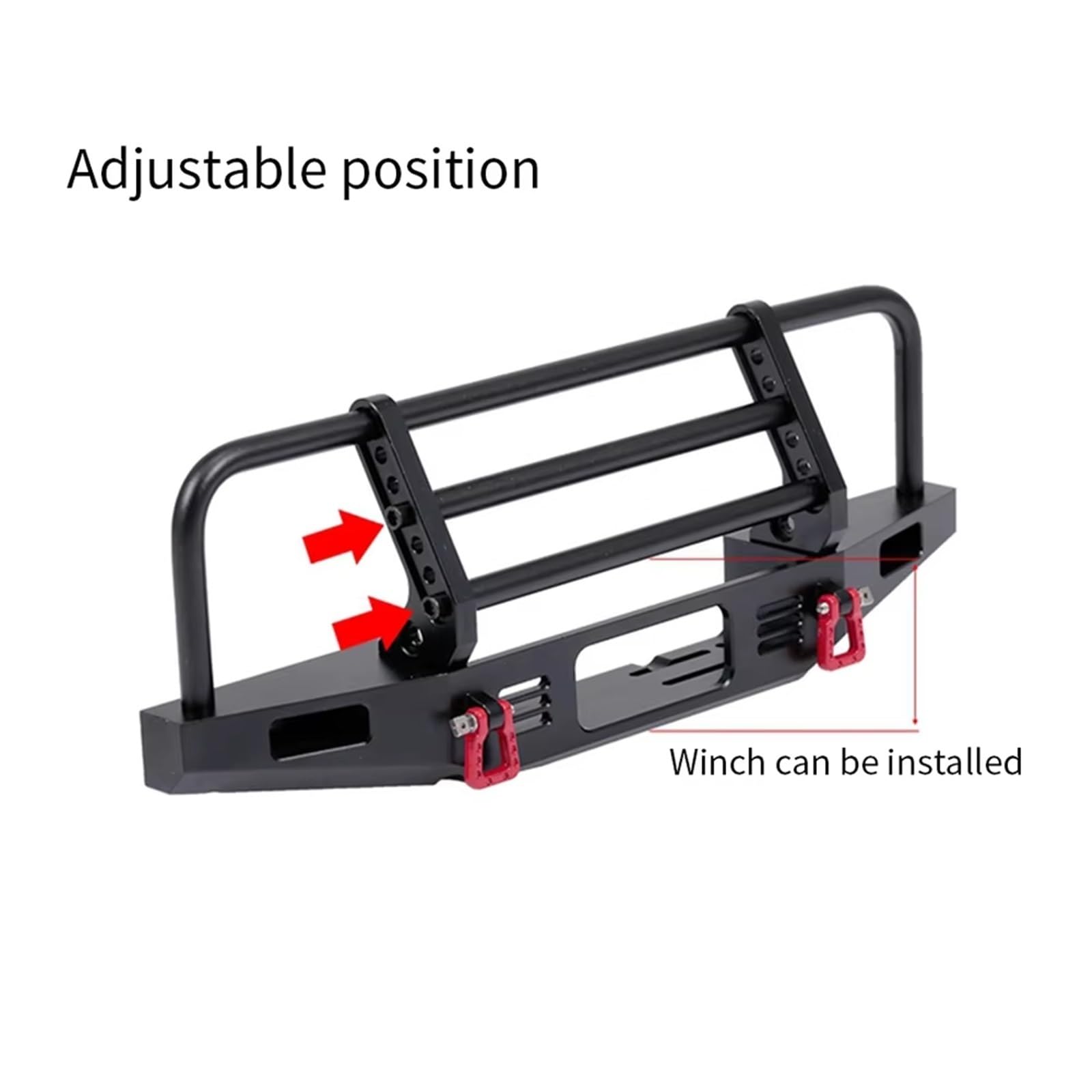 Paraurti RC per Traxxas per TRX4 per Defender per Axial per SCX10 II 90046 per Redcat Paraurti Anteriore Regolabile Metallo per Auto RC Crawler 1/10