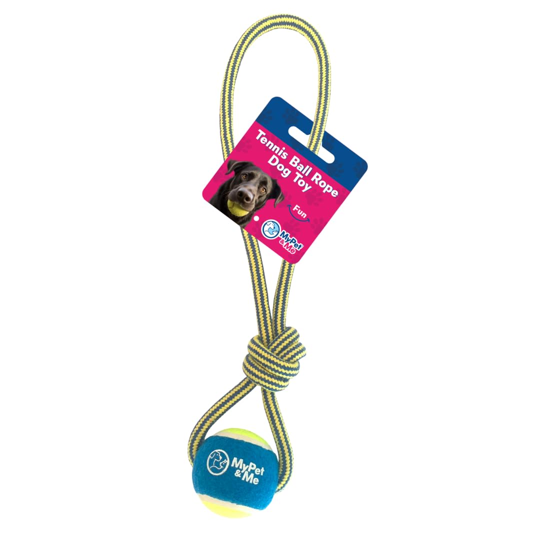 Dog Tether Ball Dog Rope Toy With Tennis Ball - Tough Chew Toy For  Aggressive Chewers Tough Dog Chew Toy