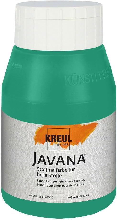 KREUL 90546 – Translucent Textile Paint Dark Green 500 ml JAVANA TEX