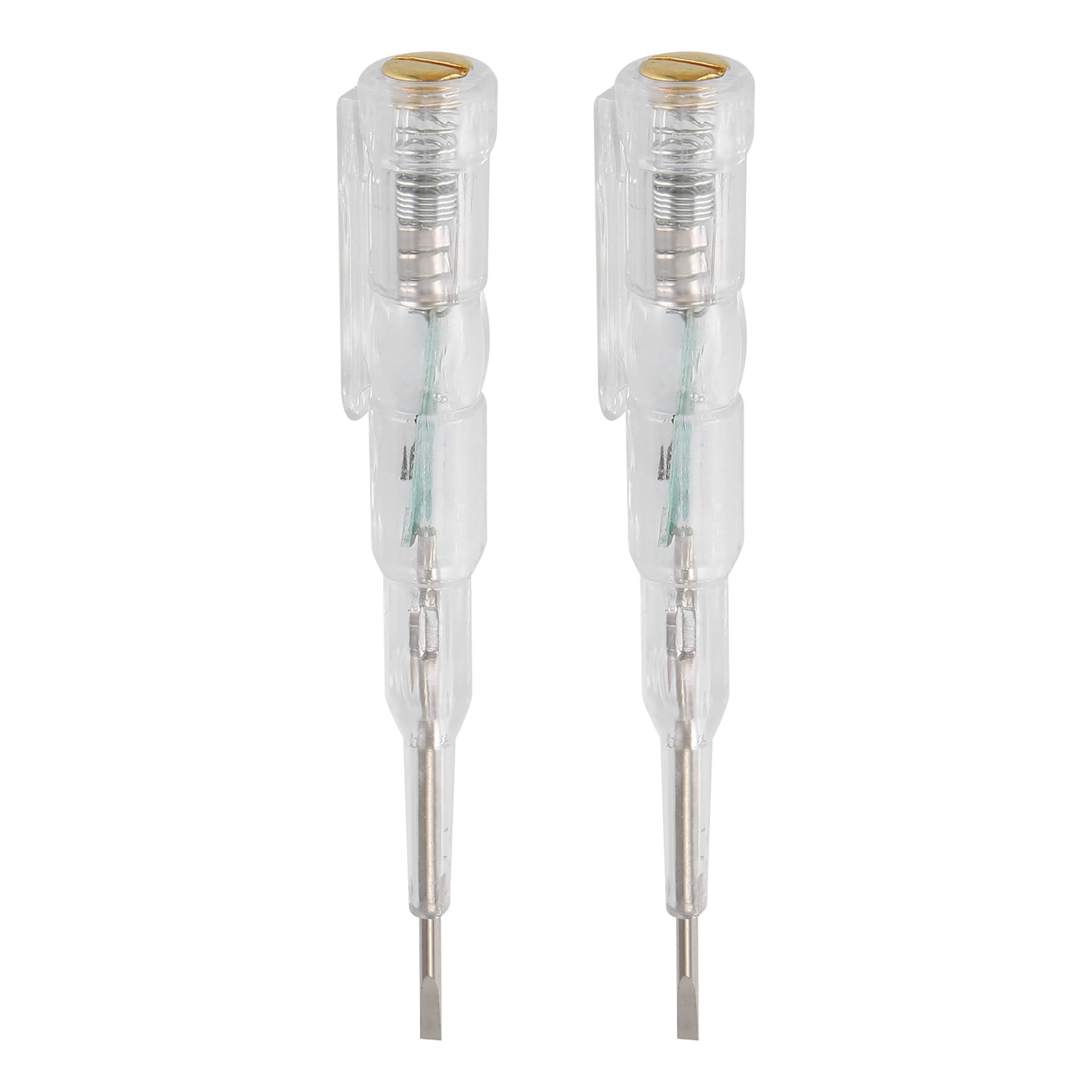tiyao 2Pcs 24-250V Electrician Circuit Tester Pen,Responsive Electrical Tester Pen,with LED Indicator Light Waterproof
